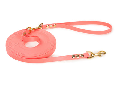Schleppleine Super Flex Apricot Gold / 5m / 10 m oder 15 m, mit oder ohne abnehmbarer Handschlaufe 