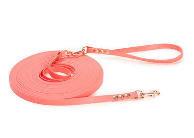 Schleppleine Super Flex Apricot Rosegold /  5m / 10 m oder 15 m, mit oder ohne abnehmbarer Handschlaufe 