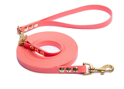 Schleppleine Super Flex Apricot Rosegold /  5m / 10 m oder 15 m, mit oder ohne abnehmbarer Handschlaufe 