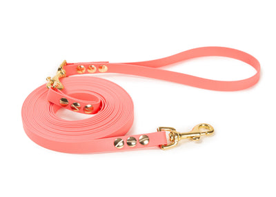 Schleppleine Super Flex Apricot Rosegold /  5m / 10 m oder 15 m, mit oder ohne abnehmbarer Handschlaufe 