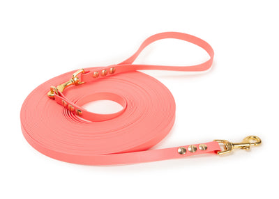 Schleppleine Super Flex Apricot Rosegold / 5m / 10 m oder 15 m, mit oder ohne abnehmbarer Handschlaufe 