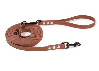 Schleppleine Super Flex Braun Schwarz /  5m / 10 m oder 15 m, mit oder ohne abnehmbarer Handschlaufe 