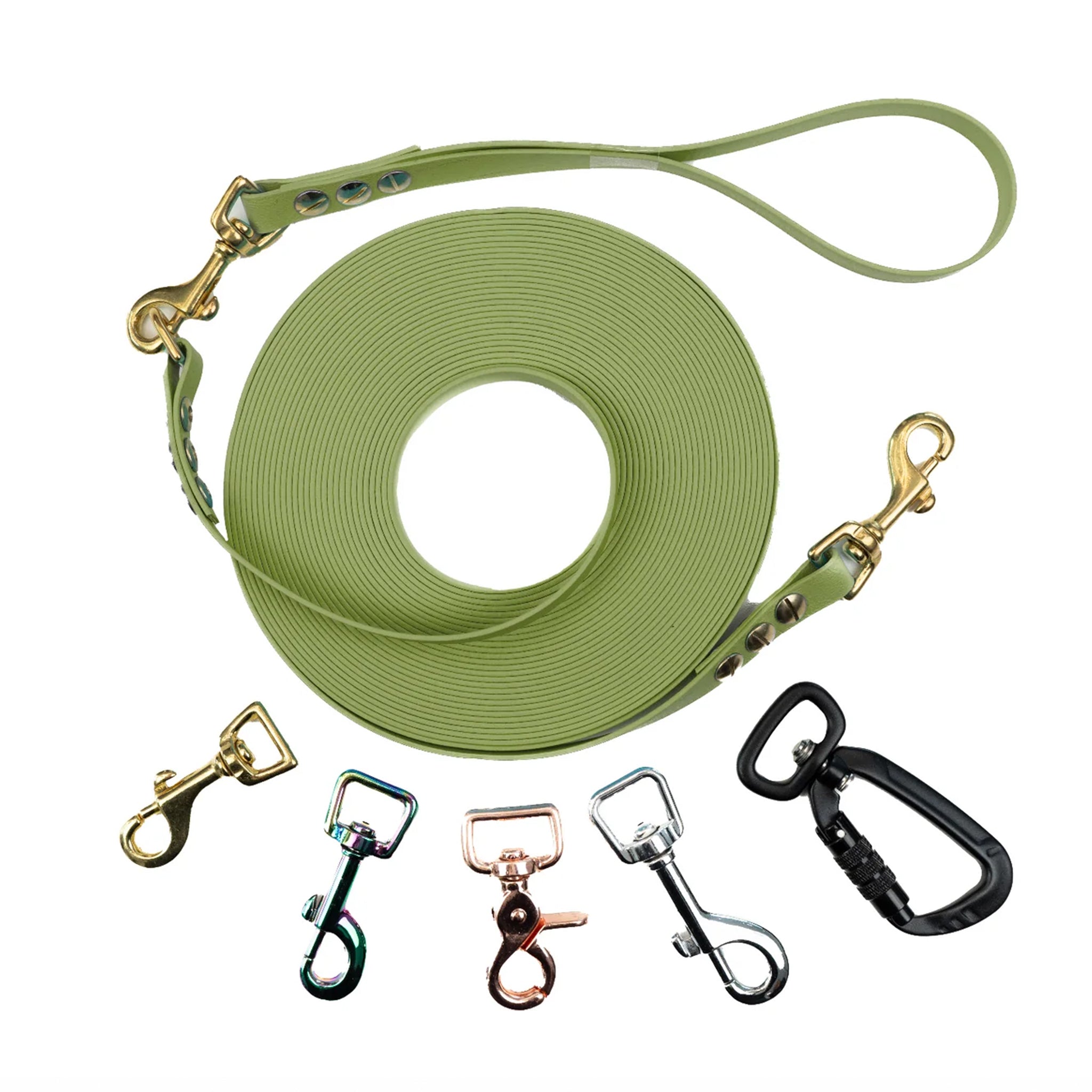 Schleppleine mit abnehmbarer Handschlaufe Khaki