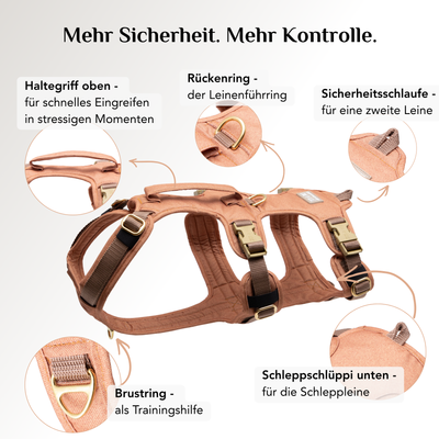 Wau-Safety Sicherheitsgeschirr Cinnamon