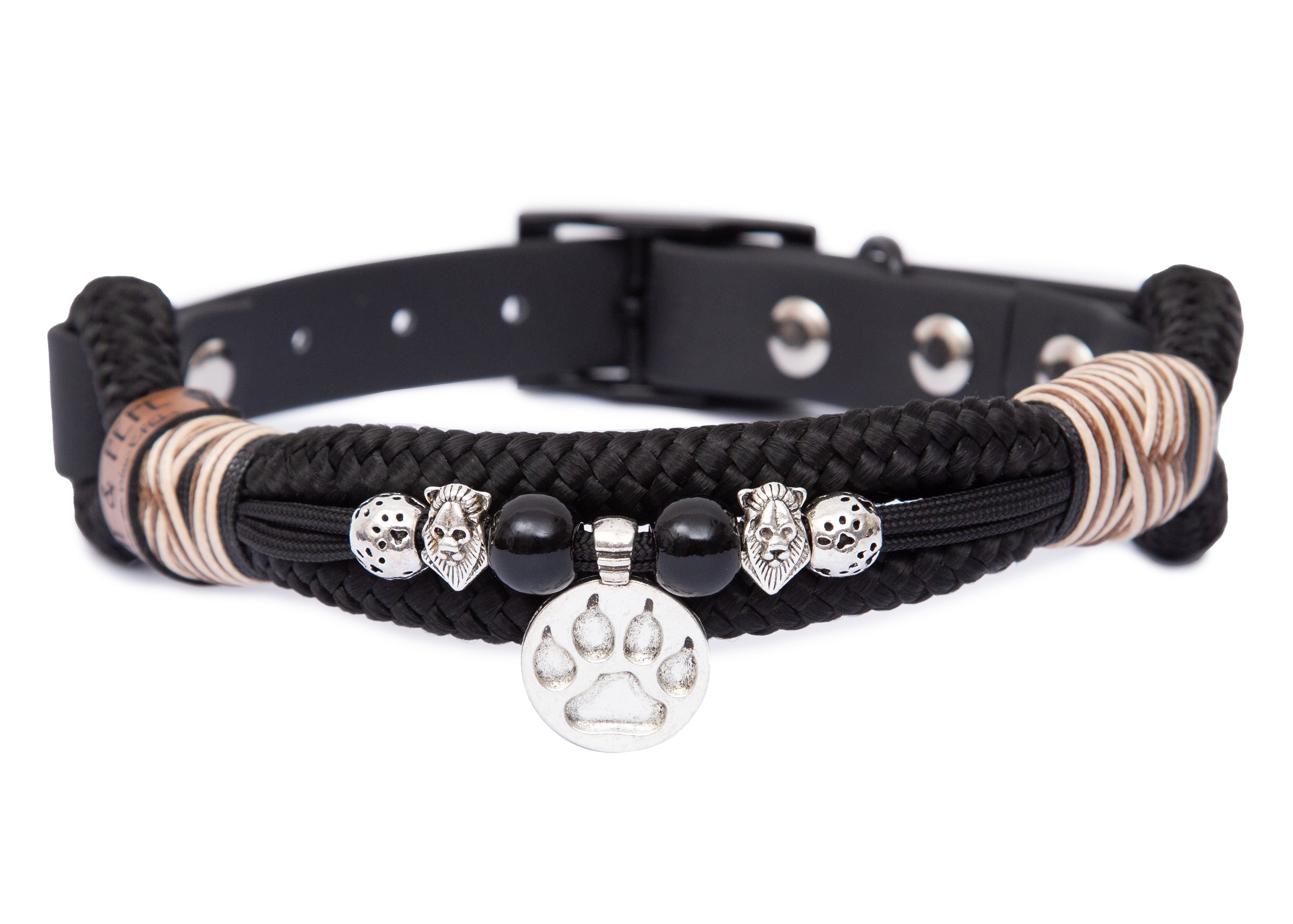Tauhalsband mit Perlen Leo Dark