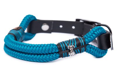 Tauhalsband ohne Perlen, Modell Leo Aqua, in verschiedenen Größen für große und kleine Hunde
