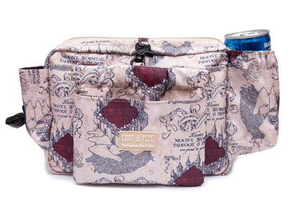 Wau-Pack große Gassitasche, weiß mit Applikationen Modell Karte der E&P, weiß mit 