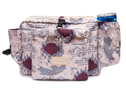 Wau-Pack große Gassitasche, weiß mit Applikationen Modell Karte der E&P, weiß mit 