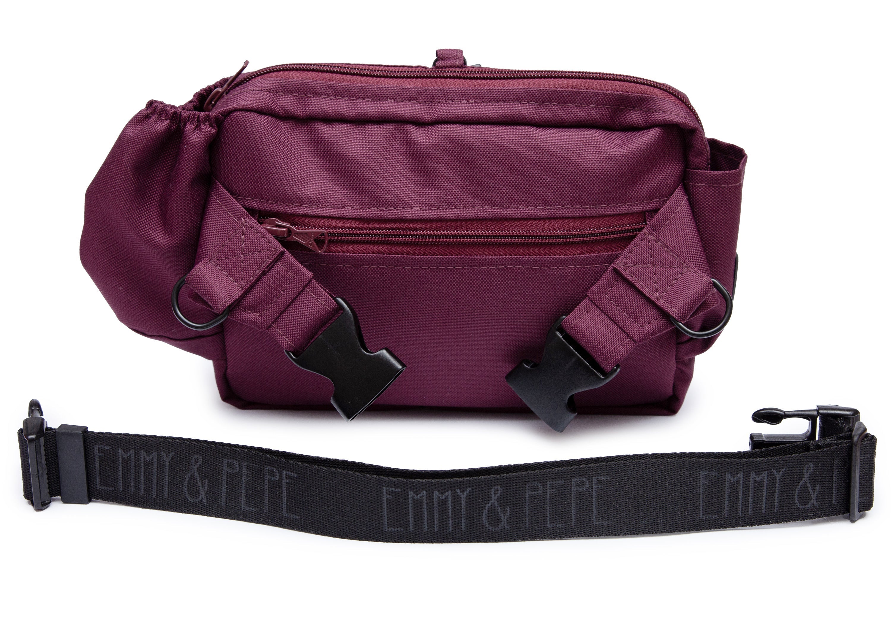 Wau-Pack große Gassitasche, Modell  Pink Berry, Gurtlängen S (60-85cm),M (80-110cm),L (100-145cm) - bei jedem Spaziergang alles dabei