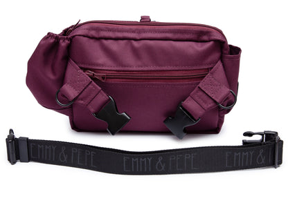 Wau-Pack große Gassitasche, Modell  Pink Berry, Gurtlängen S (60-85cm),M (80-110cm),L (100-145cm) - bei jedem Spaziergang alles dabei