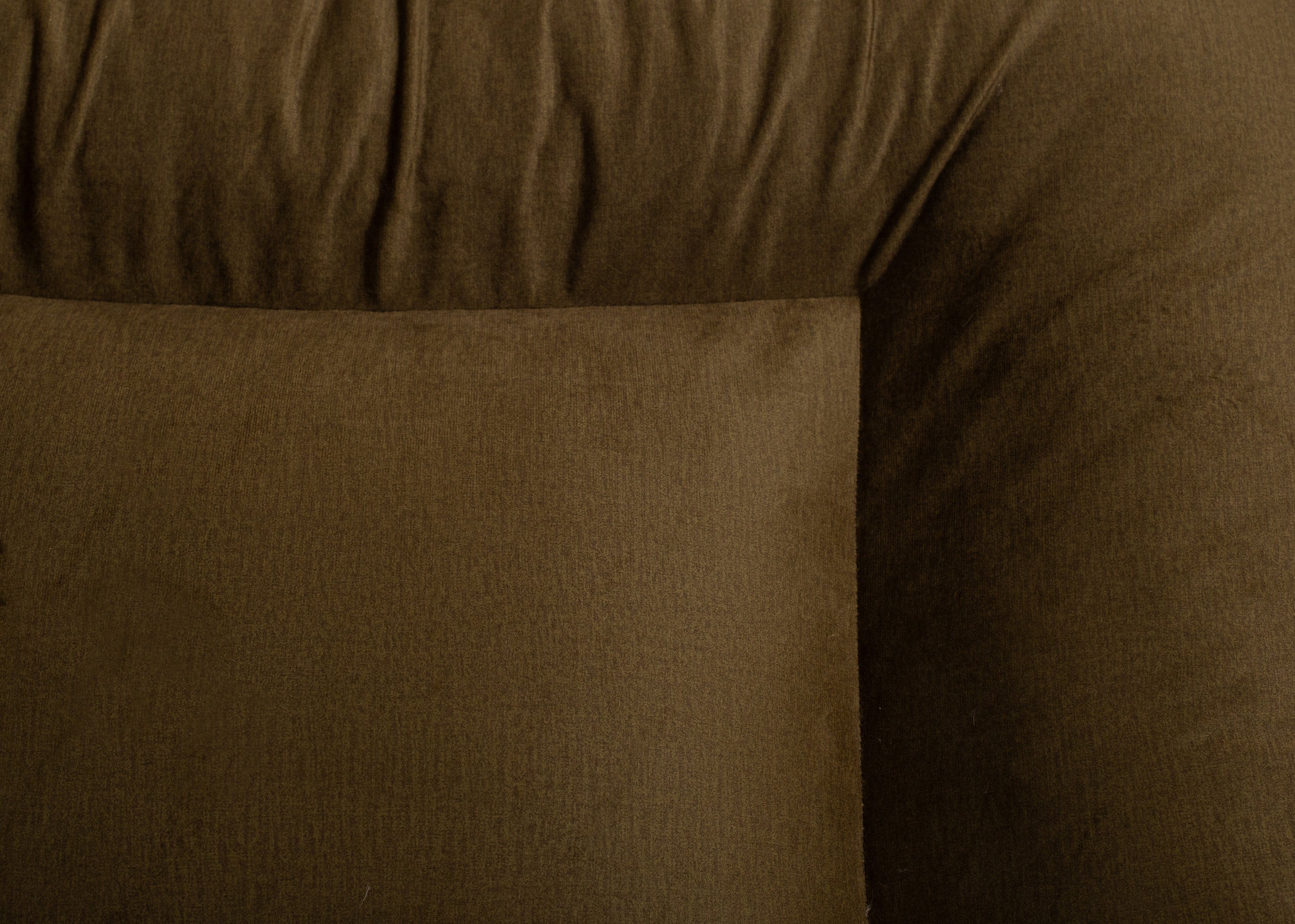 Wau-Bed orthopädisches Hundebett, Detailansicht Naht, Modell Pets Friendly, besonders robuster Stoff, Farbe: Olive