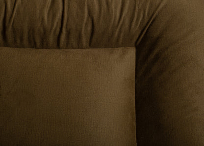 Wau-Bed orthopädisches Hundebett, Detailansicht Naht, Modell Pets Friendly, besonders robuster Stoff, Farbe: Olive