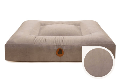 Wau-Bed orthopädisches Hundebett, Modell  Pets Friendly Taupe / Eckig /  besonders robustes Material