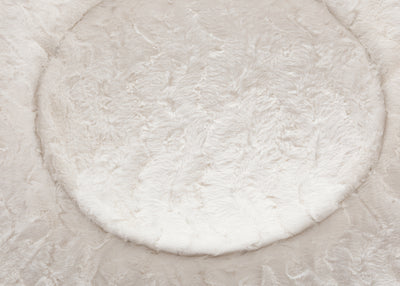 Wau-Bed orthopädisches Hundebett, Modell  Wild Wave Creme / Oval , in verschiedenen Größen für große und kleine Hunde