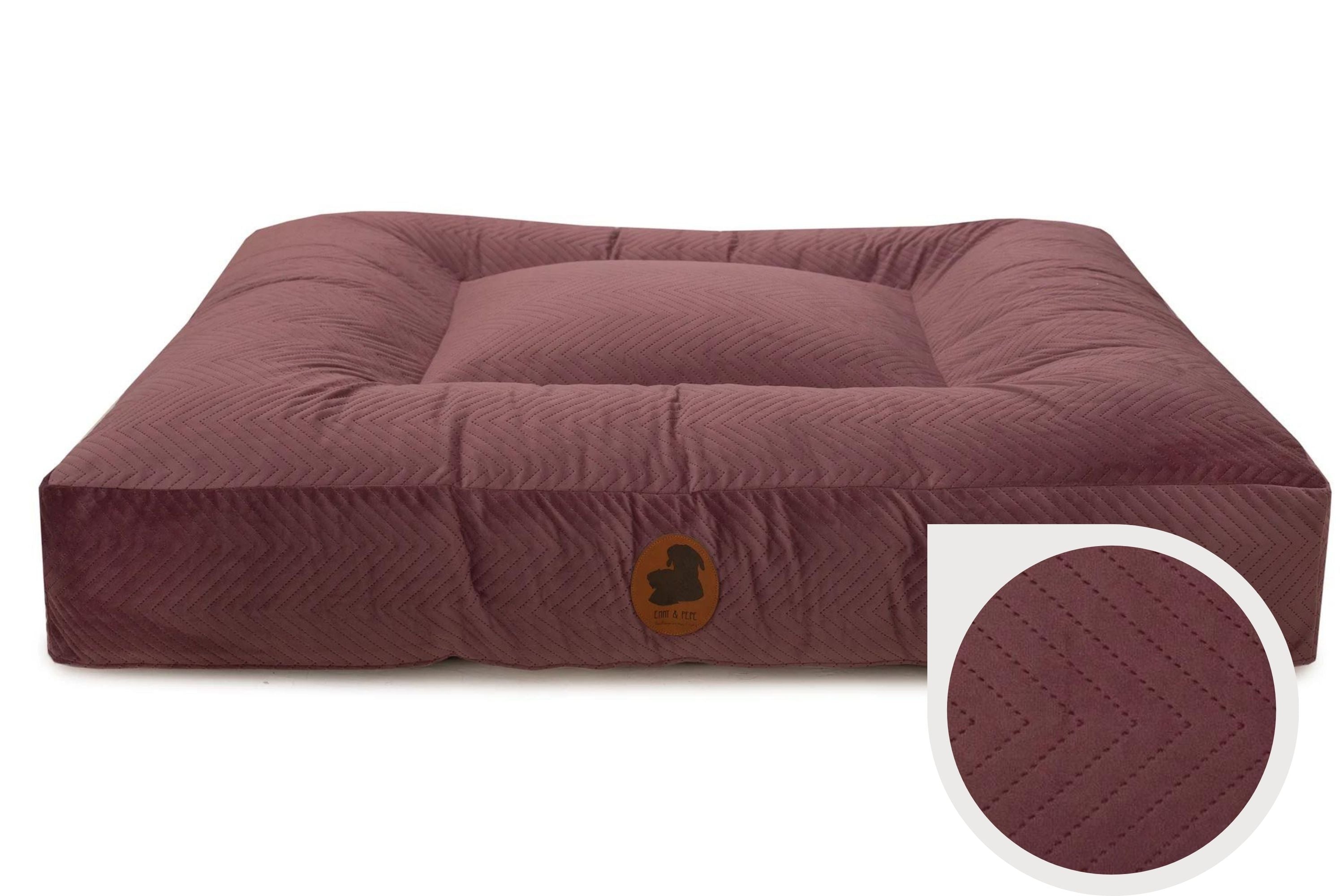 Wau-Bed ZickZack Mauve / Eckig / S (80x60cm),Mauve / Eckig / M (100x80cm),Mauve / Eckig / L (120x100cm),Mauve / Eckig / XL (140x120cm) Dim Gray