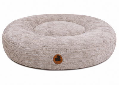 orthopaedisches Hundebett Wau-Bed  Cuddle Taupe für Hunde auf weißem Hintergrund in der Farbe Taupe in Eckig von EMMY & PEPE