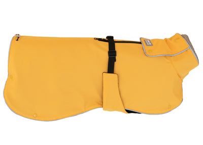 Wau-Coat Mustard 2 in 1 Hundemantel, Schutz gegen Regen und Kälte mit herausnehmbarem Innenfutter