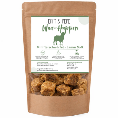 Wau-Happen Minifleischwürfel - Lamm Soft