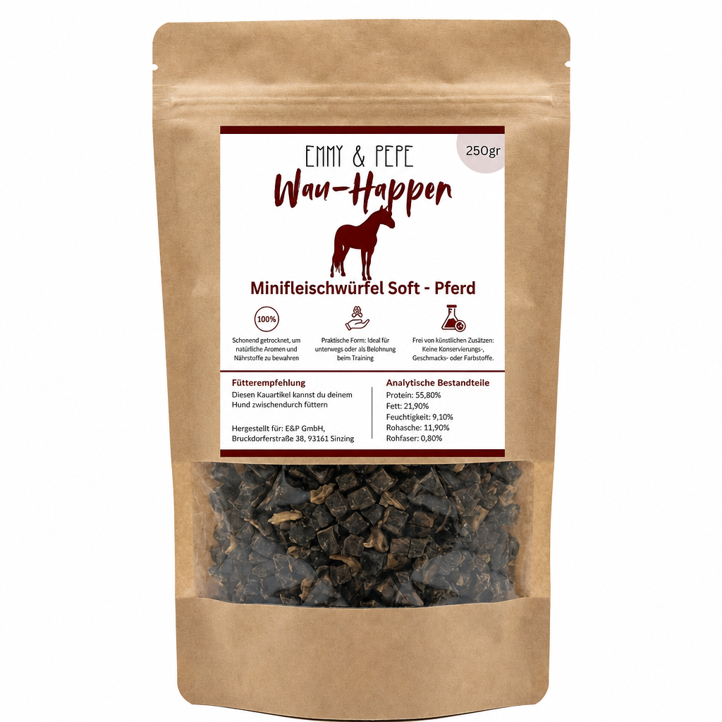 Wau-Happen Pferdefleisch-Miniwürfel Soft 250g
