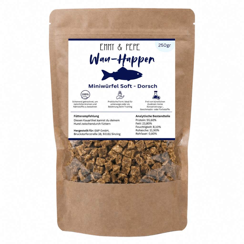 Wau-Happen Dorschfleisch-Miniwürfel Soft 250g