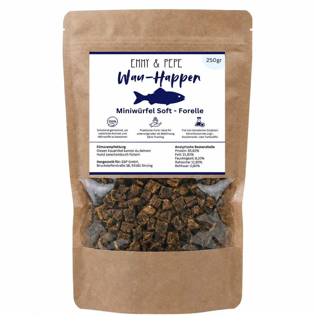 Wau-Happen Forellenfleisch-Miniwürfel Soft 250g