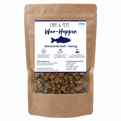 Wau-Happen Heringsfleisch-Miniwürfel Soft 250g