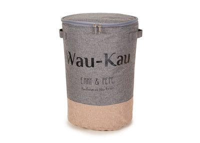 Wau-Kau Futtersack Taupe in Grau und Taupe zum Aufbewahren von Hundefutter und Leckerlis