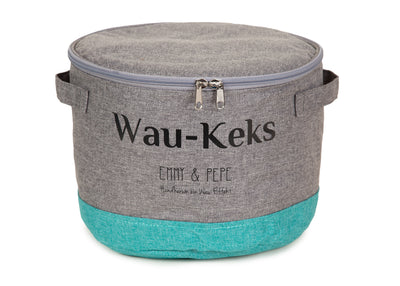 Wau-Keks Petrol – kompakte Hundefutter Aufbewahrung für Snacks & Leckerlis