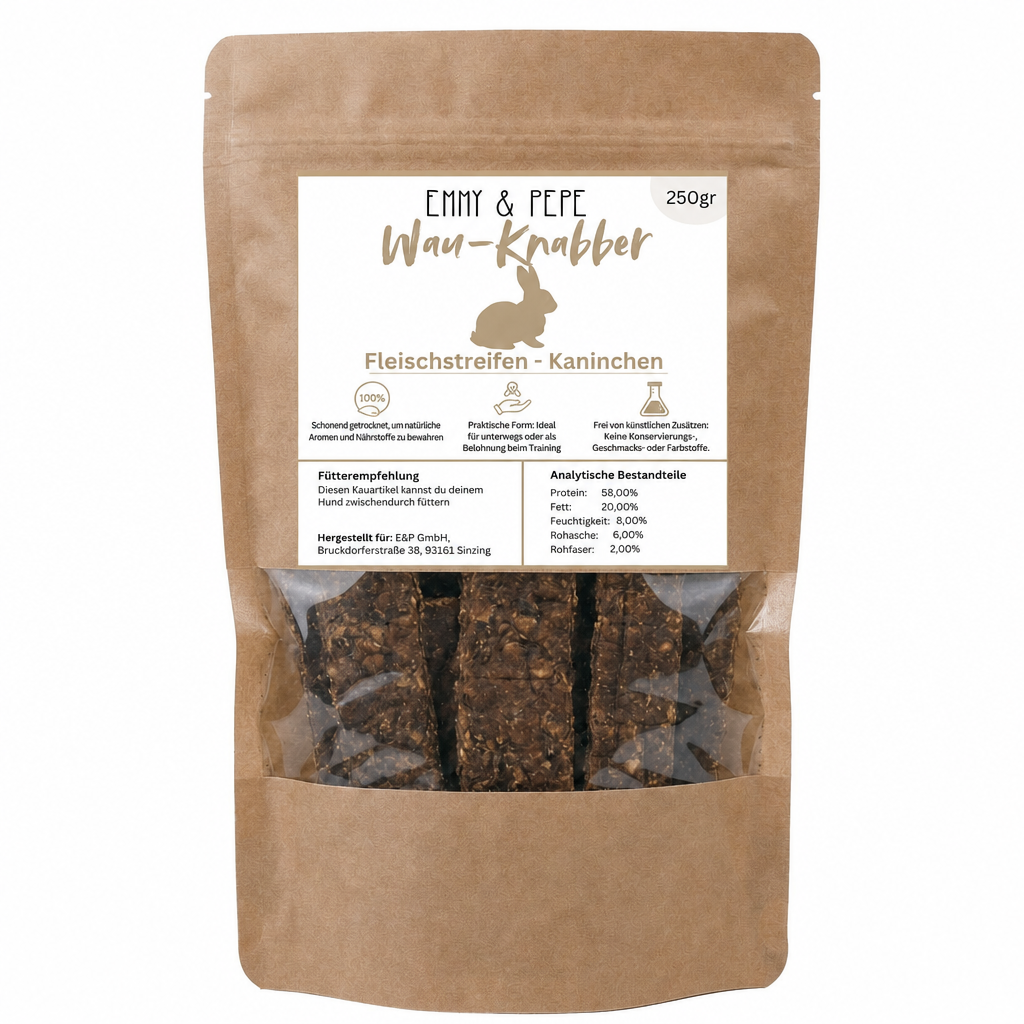 Wau-Knabber Kaninchenfleisch-Streifen 250g