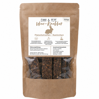 Wau-Knabber Kaninchenfleisch-Streifen 500g