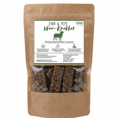 Wau-Knabber Lammfleisch-Streifen 250g