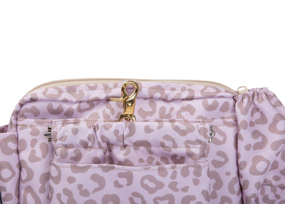 Wau-Pack große Gassitasche, Modell Leo Creme, moderne Leomuster - mit abnehmbarer Leckerlitasche