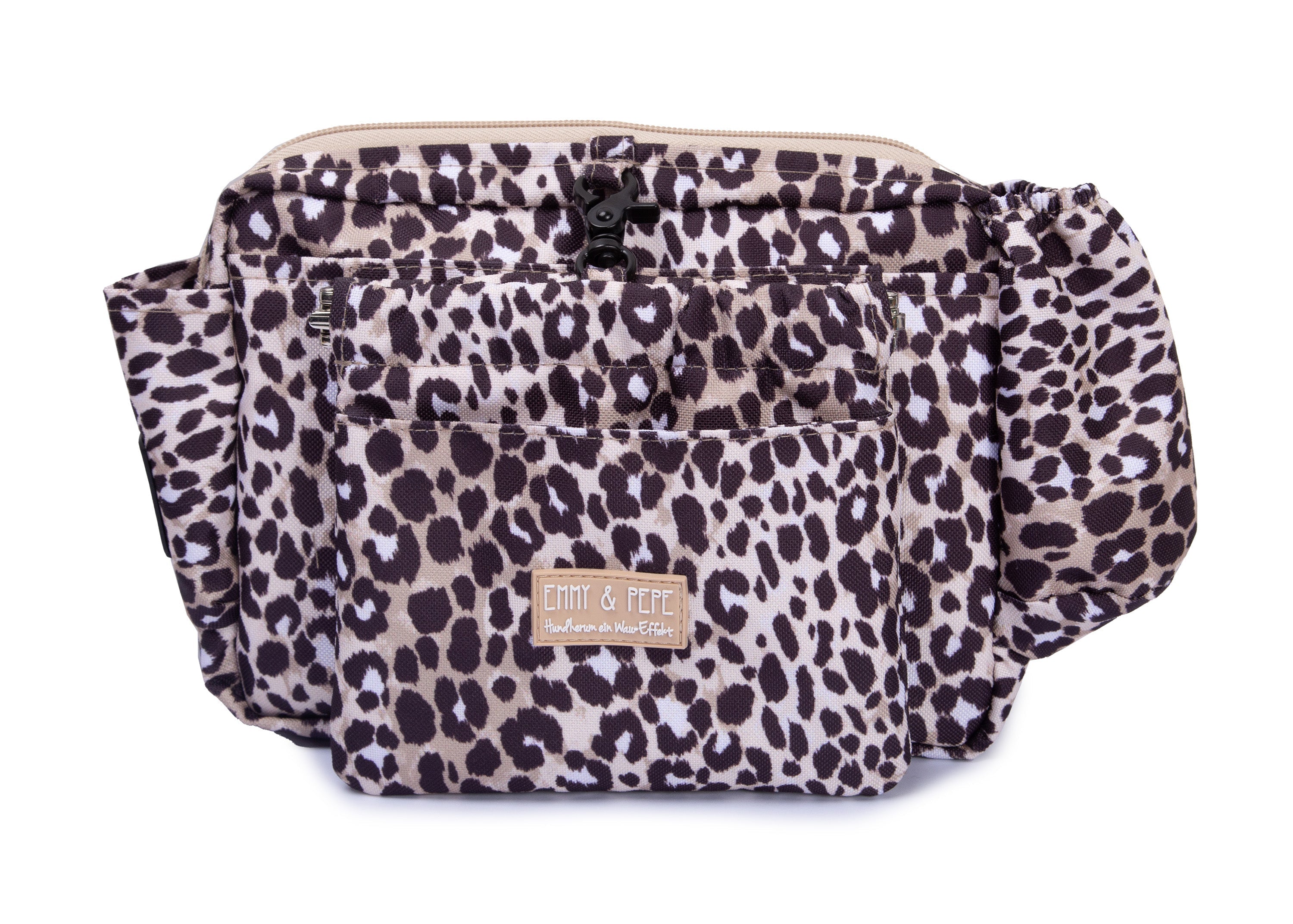 Wau-Pack große Gassitasche, Modell  Leo Dark, dunkles Leopardenmuster