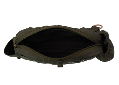 Wau-Pack große Gassitasche, Modell Lotte, olivegrüne Tasche mit heller Leckerlitasche Wau-Pocket - großes Innenfach mit viel Platz für Geldbeutel, Handy und mehr 