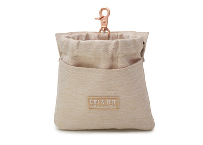 Wau-Pack große Gassitasche, Modell Lotte, olivegrüne Tasche mit heller Leckerlitasche Wau-Pocket 