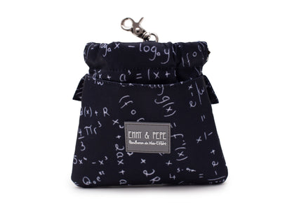 Wau-Pack große Gassitasche, Modell Numbers, Schwarz mit weißen Ziffern und Buchstaben