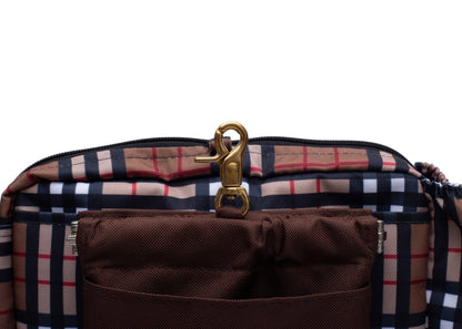 Wau-Pack große Gassitasche, Modell Sherlock, modisches Karomuster