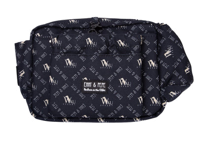 Wau-Pack große Gassitasche, Modell "Wau-Effekt" , Farbe Black , Gurtlänge S (60-85cm),M (80-110cm),L (100-145cm) - bei jedem Spaziergang alles dabei