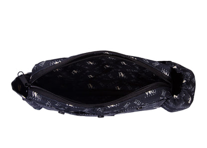 Wau-Pack große Gassitasche, Modell  "Wau-Effekt"  schwarz mit kleinen Logos, großes Hauptfach bietet Platz für alles Wichtige