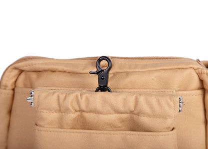 Wau-Pack große Gassitasche, Modell Wildleder Mustard, mit abnehmbarer Leckerlitasche