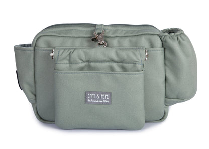 Wau-Pack große Gassitasche, Modell  Wildleder Salbei, Gurtlänge S (60-85cm),M (80-110cm),L (100-145cm) - bei jedem Spaziergang alles dabei