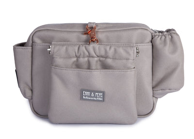 Wau-Pack große Gassitasche, Modell  Wildleder Silber, Gurtlänge  S (60-85cm),M (80-110cm),L (100-145cm) - bei jedem Spaziergang alles dabei