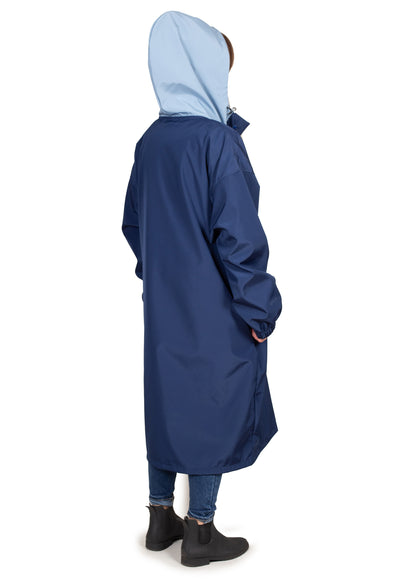 Wau-Poncho Hellblau-Dunkelblau