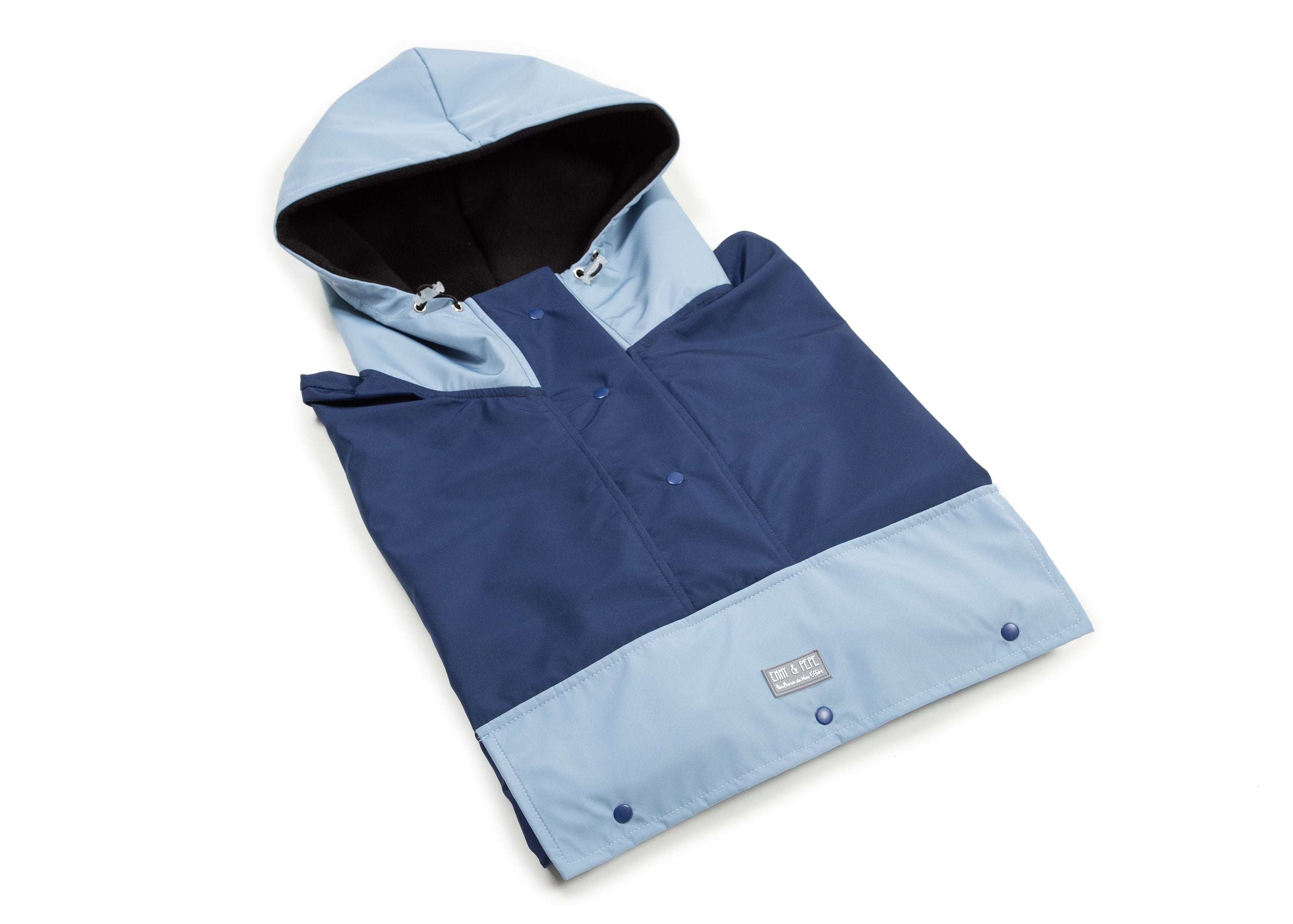 Wau-Poncho Hellblau-Dunkelblau