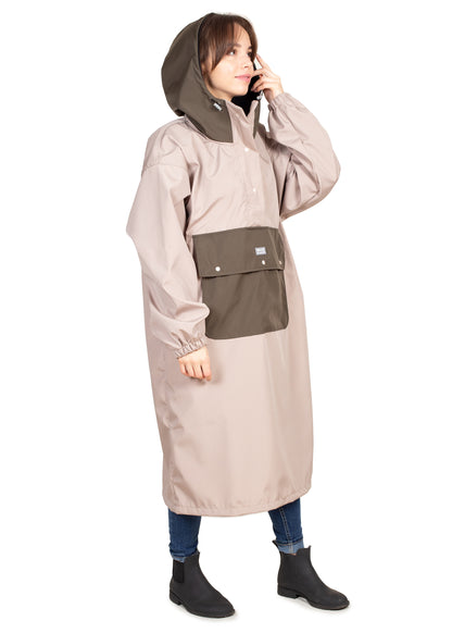 Wau-Poncho Taupe-Olive