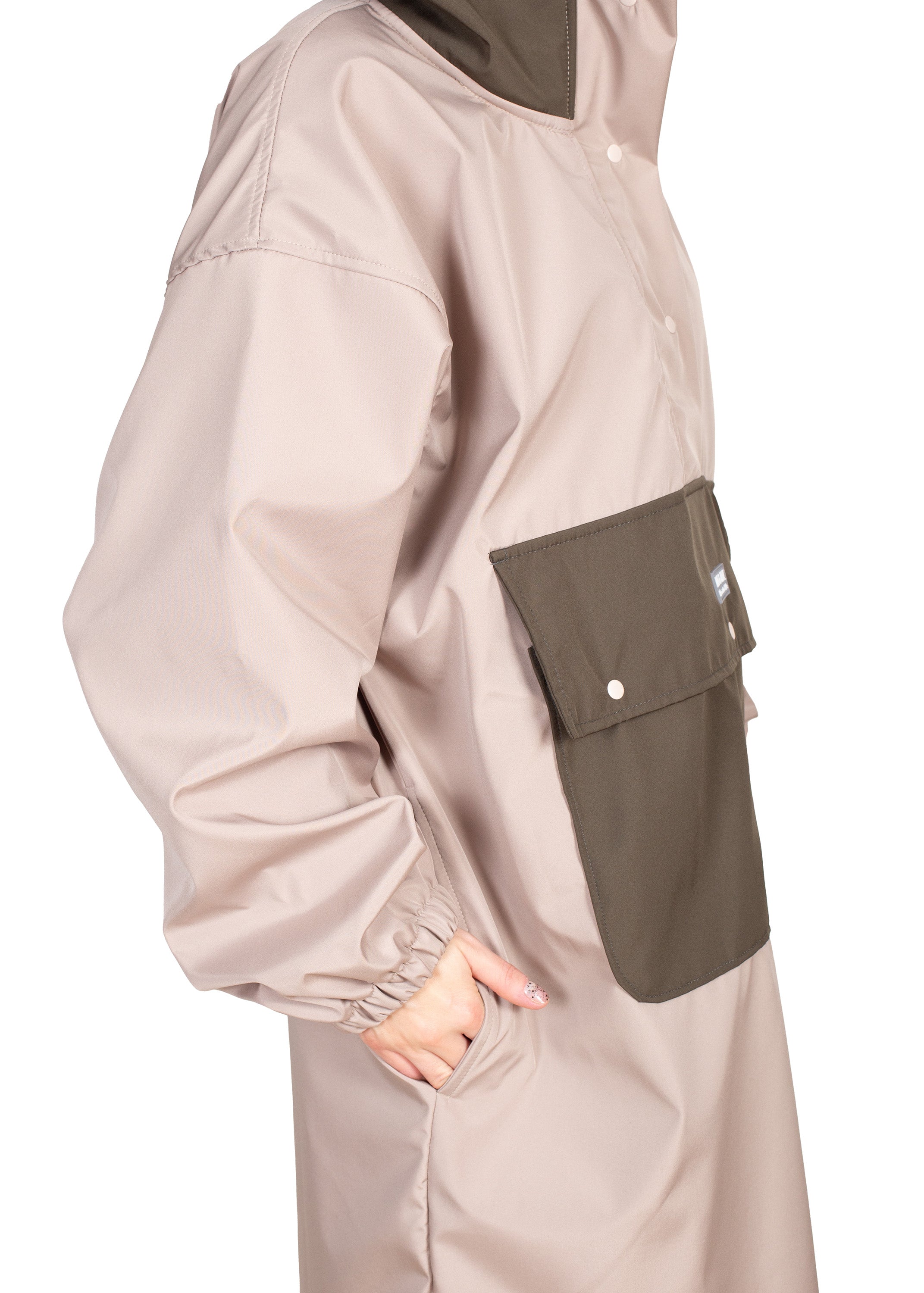Wau-Poncho Taupe-Olive