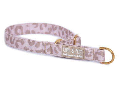 Zugstopp-Halsband Leo Creme 1.5cm,2cm,3cm,4cm Gray