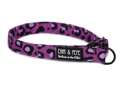 Zugstopp-Halsband für Hunde, Modell Leo Fuchsia, für große und kleine Hunde