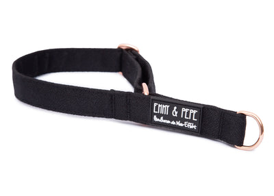 Zugstopp-Halsband, Modell Tiffany, dunkel, in verschiedenen Größen für große und kleine Hunde