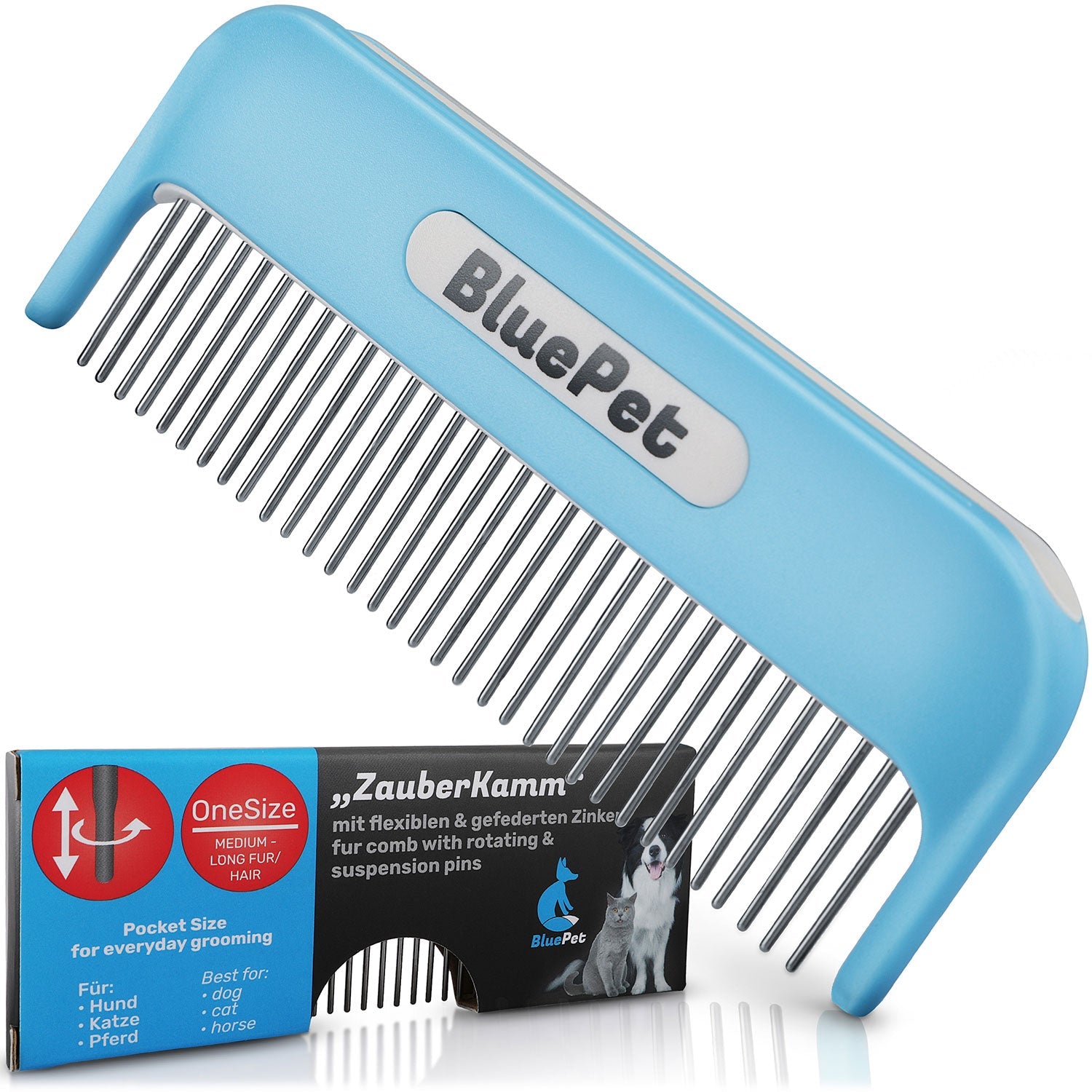 BluePet Zauberkamm mit rotierenden Zinken